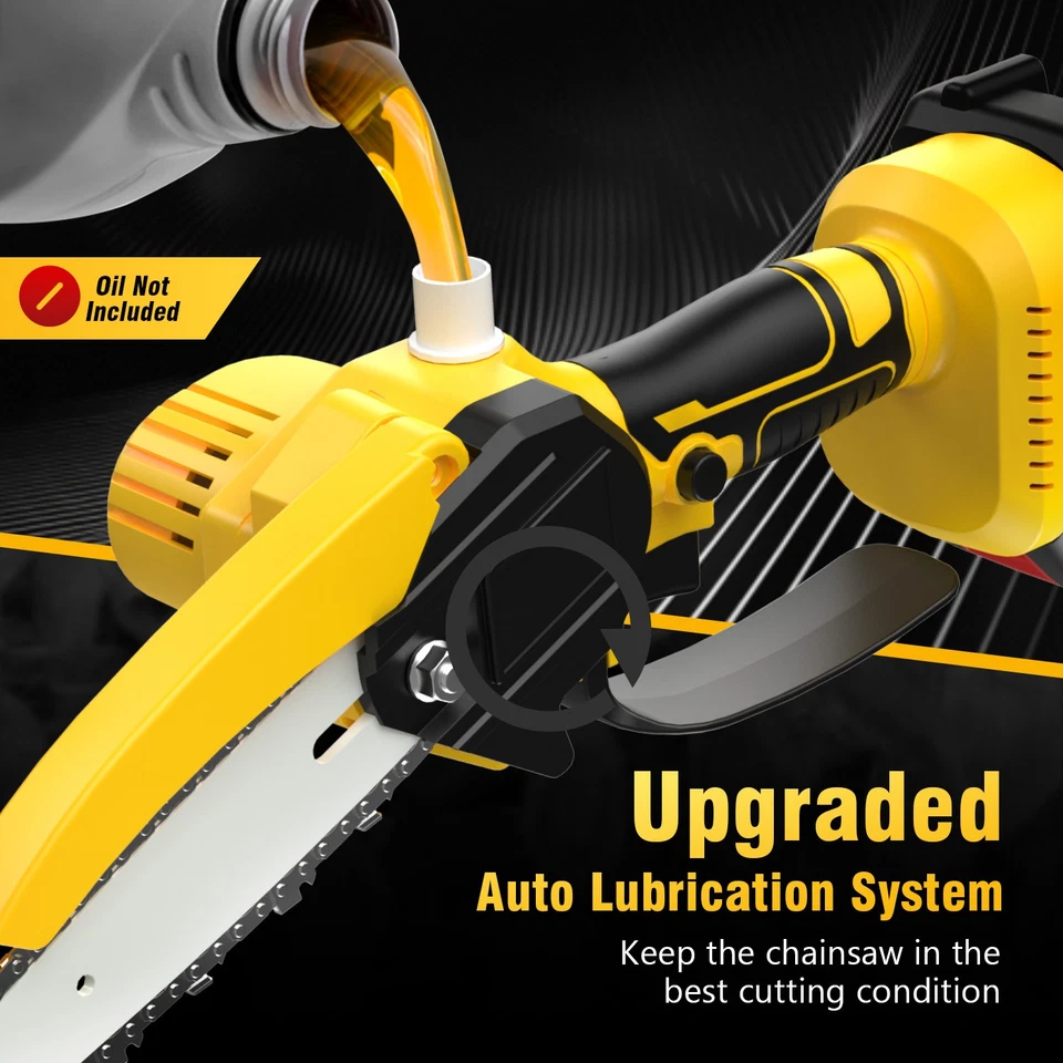 6-Zoll Kettensäge Mini elektrische Kettensäge mit 2-Batterien,21V Kettensägen - Bild 4 von 4
