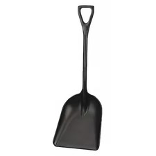 Remco 69829 Hygienic Square Point Shovel, Polypropylene Blade, 28 In L, Black