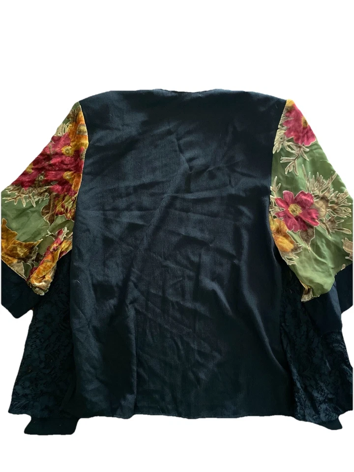 Spencer Alexis, Women’s Silk Blend Kimono Floral Lace Jacket, Sz M. - Image 3 of 3