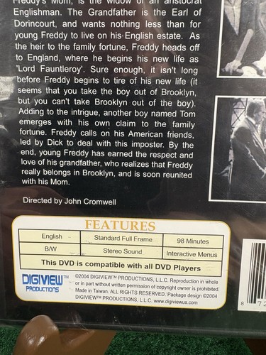 Freddie Bartholomew In Little Lord Fountleroy- DVD(2004) - 第 8/11 張圖片