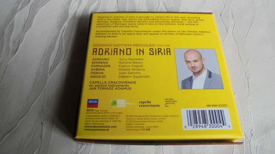 3 x CD - PERGOLESI - ADRIANO IN SIRIA - YURLY MYNENKO - DECCA - Bild 2 von 2