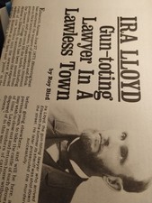 K1-9 Ephemera 1962 Article wild West ira Lloyd Ellsworth
