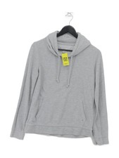 Fat Face Women's Hoodie UK 10 Grey Polyester with Viscose Pullover