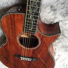 Custom Full Koa Body PS14 Acoustic Guitar Bone Nut 6 String Rosewood Fingerboard