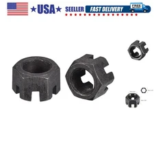 Hexagon Slotted Nuts with Fine Thread, GB58 Carbon Steel Hex Castle Nuts Blac...