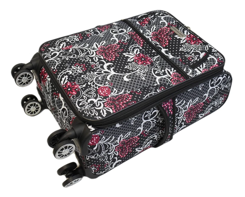 Juego de equipaje de 3 piezas, ¡extremadamente ligero! Ruedas giratorias, expandibles (Paisley) Foto 3 de 4