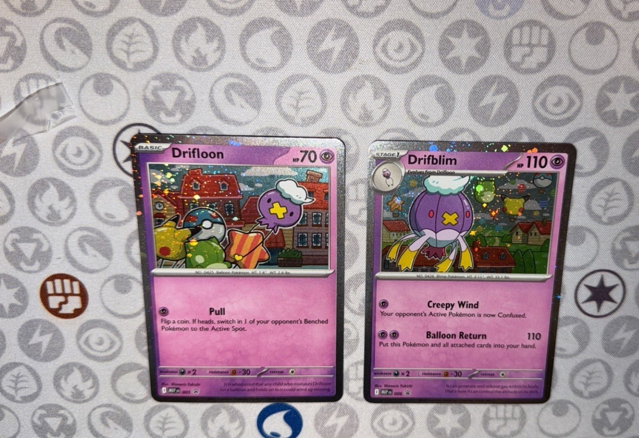 Pokémon TCG Mega Evolutions - Drifloon/Drifblim Promos - Reverse Holo 2-Card Lot