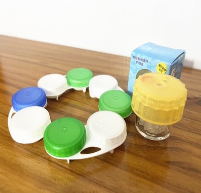 4x Bausch Lomb Contact Lens Storage Case + Rotation Contact Lens Cleaning Cases