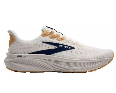 Brooks Men's Ghost 17 Running Shoes Color: Coconut/Moonbeam/Blue Size: 14