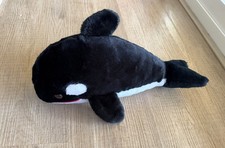 16" Sea World Shamu Orca Killer Whale Plush Stuffed Animal Black White 1987