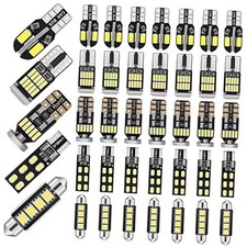40 Pcs Interior Car Led Dome Light Bulb Kit T10 25 Mm 26 Mm 27 Mm 32 Mm White