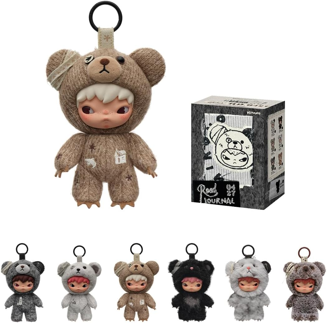 Hirono Road Journal Series-Plush Doll Pendant Blind Box Figures, Collectible Toy
