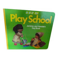 BBC TV Play School Jemima and Hamble's Day Book Hard Board Book (1981) Vintage
