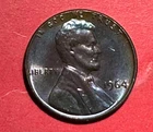 1964 US Choice to GEM Uncirculated LINCOLN Cent! Gorgeous BLUE RED Violet!