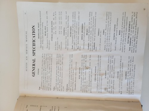 austin A30 A35 workshop manual - Picture 13 of 13