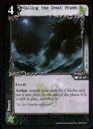 Calling the Great Priest - Forbidden Relics - Call of Cthulhu CCG - Bild 1 von 1