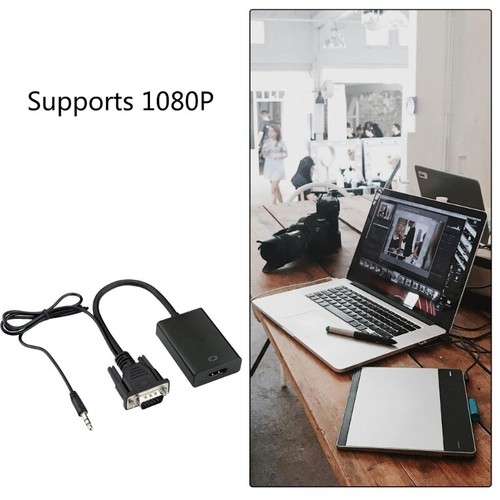 HDTV to VGA Adapter Converters Output Computer Set Top Box Connector Dongle - Afbeelding 2 van 8
