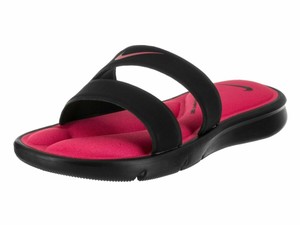 Nike-Women-039-s-Ultra-Comfort-Slide-Sandals-Size-6-7-Black-Vivid-Pink