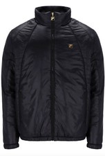 Fila  Vintage Gold Matera Waterproof Padded Funnel Neck Jacket Black Coat