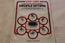 HO Scale Life-Like, Package of 6 People Sitting Figures with benches, #1124 BNOS