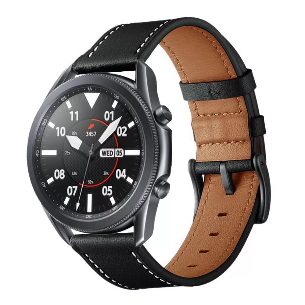 Classic Genuine Leather Watch Band For Samsung Galaxy Watch 3 45mm 41mm Strap