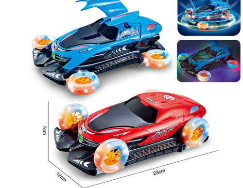 Electric Gimbal 360° Rotating Flying Car Light Music Racing cool-looking Toy - 第 4/7 張圖片