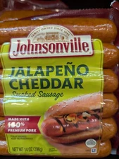 Johnsonville Jalapeno Cheddar Smoked Sausage 14 Oz (4 Pack)