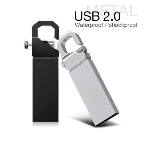 Stylish Metal UDisk 1GB-512GB USB 2.0 Flash Drive Memory Storage Stick Free Logo - Afbeelding 1 van 13