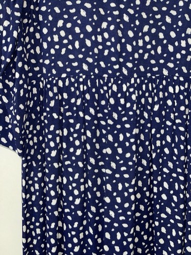 VESTIDO MAXI MIDI ESTAMPADO LEOPARDO COLECCIÓN ZARA AZUL MARINO TALLA L NUEVO CON ETIQUETAS - Imagen 5 de 17