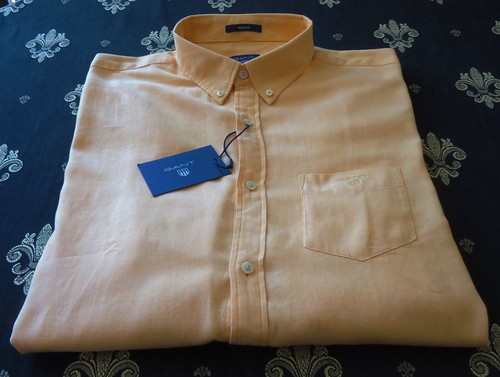GANT size XL Golden Leaf Men's Casual Shirts Orange NEW - Picture 4 of 12