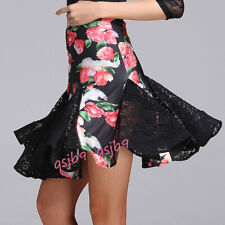 Latin Rumba Tango Dance Floral Fishtail Skirts Dress Salsa Samba Ballroom Rhythm