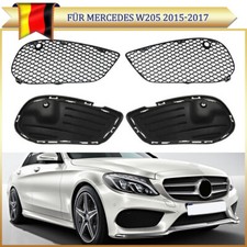 Waben Gitter Schwarz Stoßstange für Mercedes W205 14-18 Kühlergrill Wabengrill