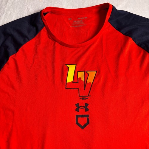Las Vegas Aviators Shirt Mens 3XL Orange Navy Under Armour MLB Baseball Sports * - Picture 3 of 6