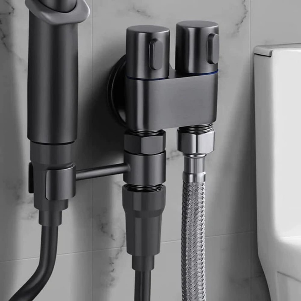 Bathroom Fresh Wall Mounted Faucet Spray Set, Langgi Toilet Companion ...