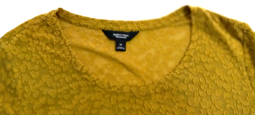 Simply Vera Wang Damen Bluse Gr. M grün Allover Blütenblatt Blumen Pullover transparent - Bild 7 von 12