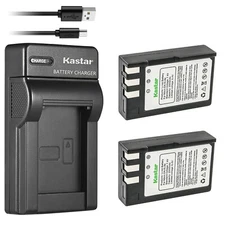 Kastar 2Pcs Battery + Charger for Nikon EN-EL9 EN-EL9a D40 D40X D60 D3000 D5000
