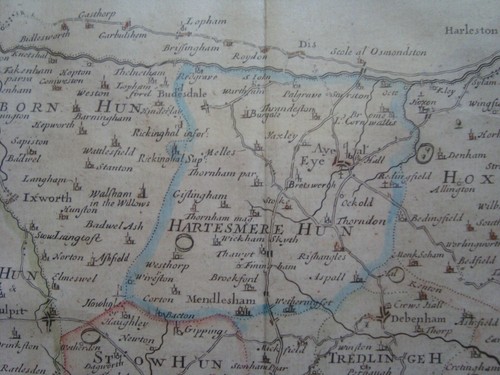 ORIGINAL ANTIQUE MAP "SUFFOLK", by ROBERT MORDEN 1695 SUPERB FRAMED AND GLAZED - Picture 7 of 16