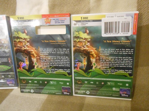 Lot (3) Tinker Bell Lost Treasure Great Fairy Rescue DVDs Toys-r-Us Sticker NEW! - Picture 4 of 5