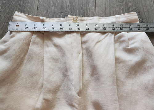 Vintage Harve Benard Anzughose Damen 10 hoher Bund elfenbein gefüttert 30 x 29 Bundfalte - Bild 9 von 12
