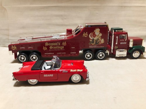 SEARS 1955 THUNDERBIRD CAR CARRIER SANTA CLAUS TRUCK TAYLOR MDE LIGHTS CHRISTMAS - Picture 2 of 5