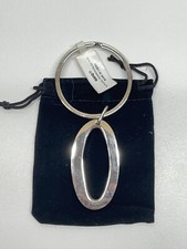 New-Letter O Keychain Silver Tone Metal Ganz Initial Key Ring Fob Free Shipping