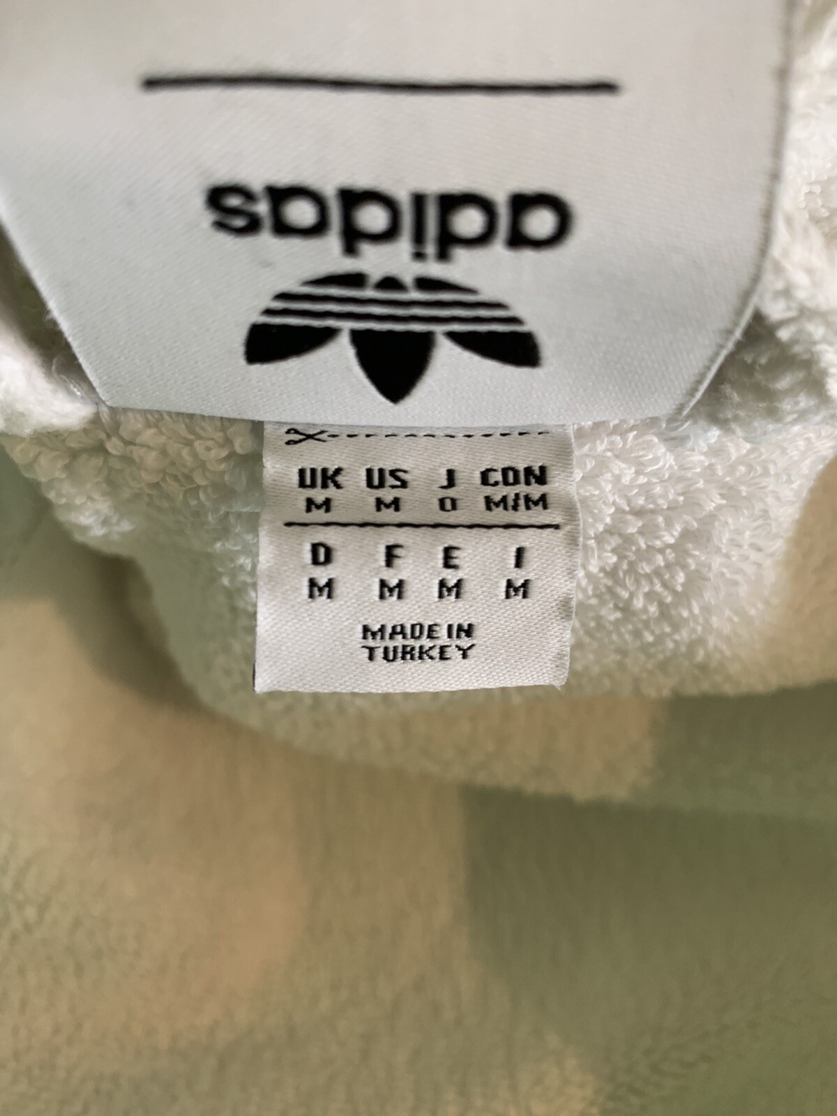 Adidas x Palace Skateboards Men's Size Medium White Towel Bathrobe