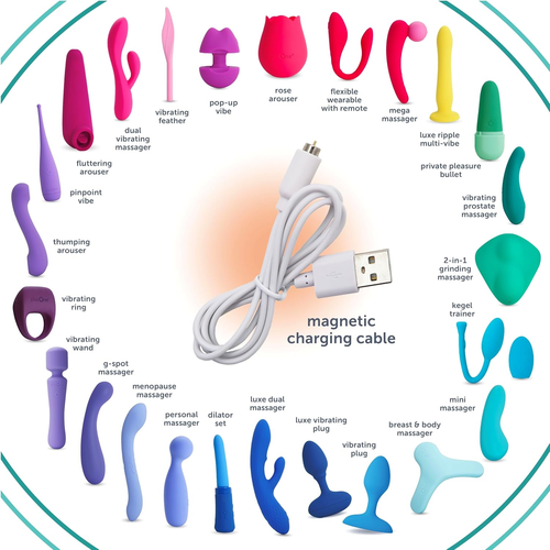 Plusone Cavi di Ricarica Magnetici, Caricatore USB, Ricambio Durevole Ricarica DC C - Foto 2 di 12