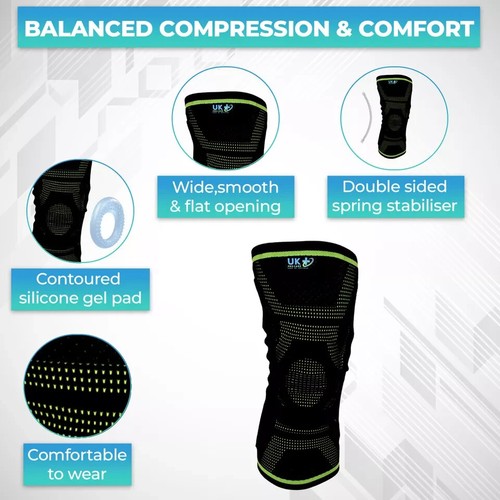Knee Support Brace Compression Sleeve Tendon Arthritis Patella Sport Pain Relief - Picture 2 of 12