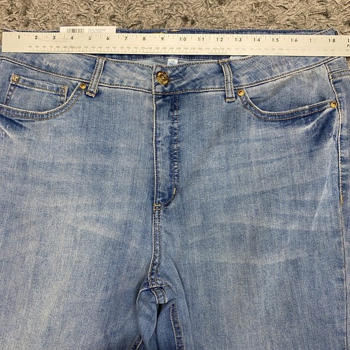 Seven 7 Jeans Damen 16 blau Denim Hochhaus Wochenende schmale Passform 36x30 Hose neu mit Etikett - Bild 14 von 24