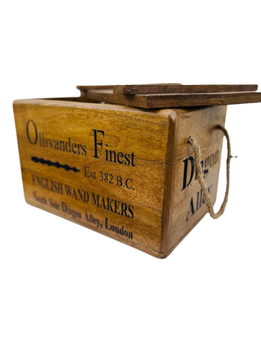 Retro Collections OLIVANDERS FINEST Wooden Storage Trunk / Crate - Lid Chest (L) - Picture 7 of 9