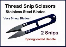 Thread Snips Scissors 2 Stainless Steel Blades Sewing Embroidery Tailors Snips