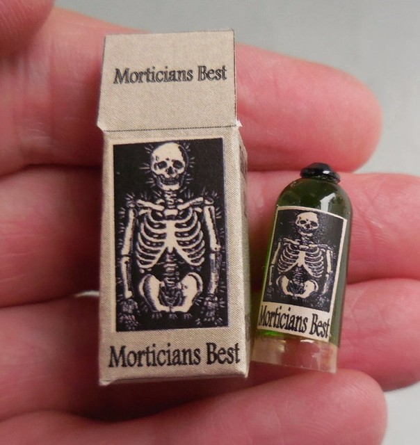 DOLLHOUSE MINIATURE ~ HALLOWEEN EMBALMING FLUID SET by LORRAINE SCUDERI DOLLHOUSE MINIATURE ~ HALLOWEEN EMBALMING FLUID SET by LORRAINE SCUDERI