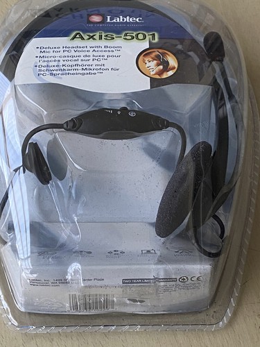 LABTEC AXIS-501 DELUXE HEADSET WITH BOOM MIC FOR PC VOICE ACCESS