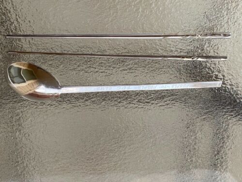 Sterling Silver Asian, Japanese, Chinese Chopsticks & Spoon - Picture 2 of 8